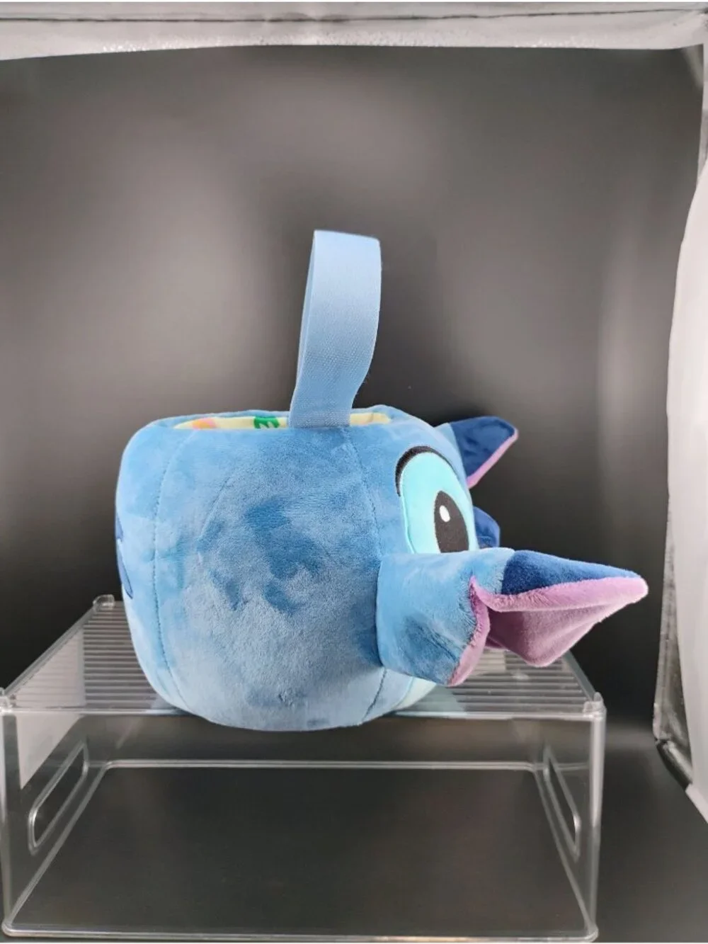 Disney Store Stitch Plush Easter Basket With Handle & Lined Interior